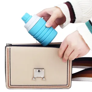 Collapsible silicone water bottle travel portable telescopic mini cup for outdoor sports
