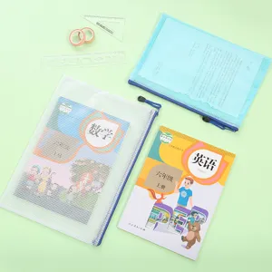 Borsa per Documenti in Rete Trasparente A4 Organizer per Documenti Impermeabile Cartella con Zip Custodia per Libri per Studenti Forniture per Ufficio e Scuola