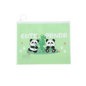 Lindo Panda Carpeta de Plástico Gran Capacidad Impermeable Bolsa de Almacenamiento