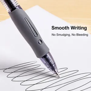 Retractable Gel Ink Pen Bullet Nib Black Red Blue Smooth Writing Pen For Office School Stationery Supplies
