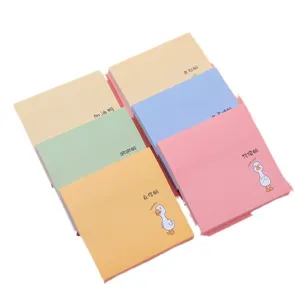 Conjunto de notas adhesivas de pato lindo colorido, bloc de notas de papelería para estudiantes.
