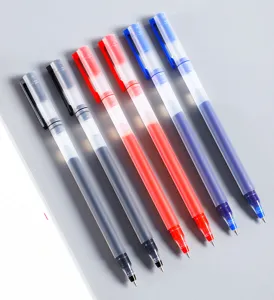 Transparent gel pen set, large capacity multi-color ballpoint pens for student stationery use.