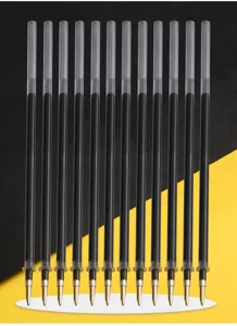 Black gel pen refills 0.5mm fine point smooth writing replacement stationery supply 12pcs