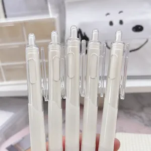 Penna Gel con Inchiostro ad Asciugatura Rapida Retrattile Studente Esame Scrittura Bianco Firma Forniture per Ufficio
