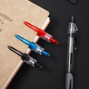 Αναδιπλούμενο στυλό τζελ 0.5mm μύτη σφαίρας μαύρο μελάνι στυλό γραφής για γραφείο σχολείο.