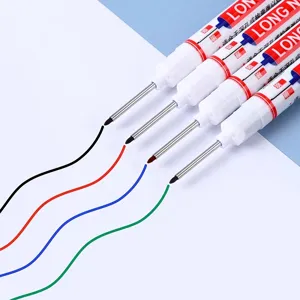 Long Nib Waterproof Deep Hole Marker Pen Multi-Purpose Woodworking Bathroom Marking Pen Construction Tool