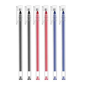 Penne gel colorate con fusto trasparente, ideali per esami scolastici, ufficio e scrittura.