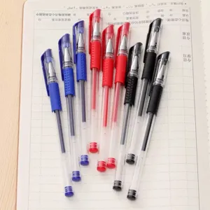 0.5mm gel ink pens black red blue smooth writing pens for office school supplies 8pcs