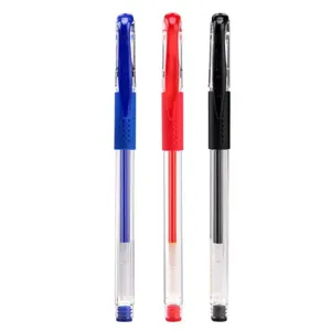 0.5mm gel pens set, black red blue ink rollerball pens for office and school use.