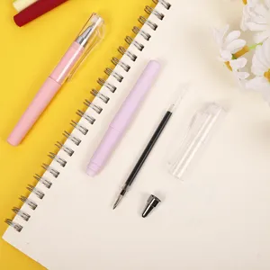 Stylo gel de poche portable ensemble court encre noire papeterie etudiant mini neuf