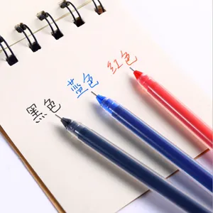 Large capacity gel ink pen set 0.5mm needle tip signature pens three colors student stationery