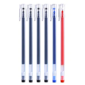High capacity gel pens set 0.5mm needle tip black blue red ink smooth writing stationery