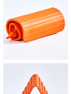 Flexible silicone folding stand detail, showing rollable design and versatile use angles.