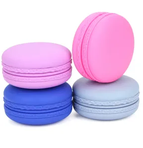Siliconen macaron opbergdoos voor reizen ring sieraden kleine items draagbare container