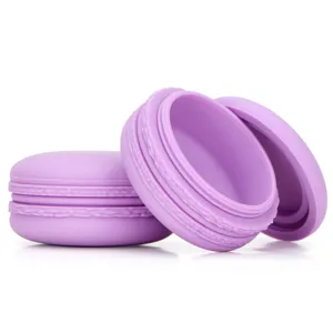 Siliconen reiscontainer macaron vorm draagbare crème pot mini sieraden opbergdoos