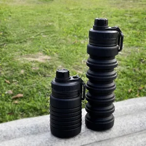 Outdoor Travel Collapsible Silicone Water Bottle Portable Telescopic Sport Cup Foldable Drinking Container For Cycling