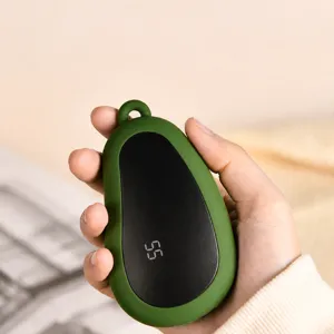 USB rechargeable cute avocado hand warmer with Bluetooth and video control functions.