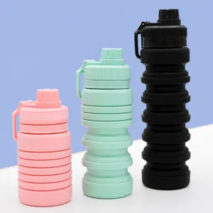 Bouteille d'eau en silicone pliable 750ml portable voyage sport tasse pliable plein air