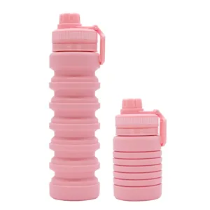 Bouteille d'eau en silicone pliable télescopique portable voyage en plein air 750ml