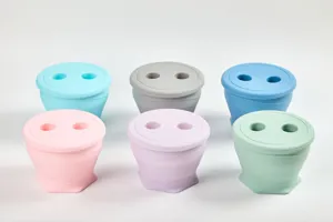 Silikon Mini Toilette geformte Aufbewahrungsbox Desktop Organizer niedlich mehrfarbig