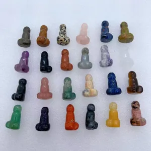 2.8cm natuurlijke kristallen penis edelsteen snijwerk gepolijste helende steen chakra volwassen