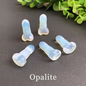 Natuurlijk Opaliet Kristal Fallisch Beeldje Genezende Steen Miniatuur Set 5 Stuks