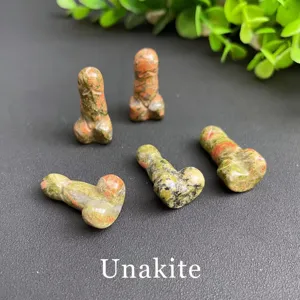 Natuurlijke unakit kristal gesneden noviteit zaksteen figuur edelsteen decoratie 2,8 cm