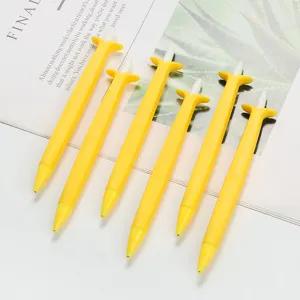 Ensemble de crayons mécaniques jaunes mignons, poignée en caoutchouc, papeterie créative.