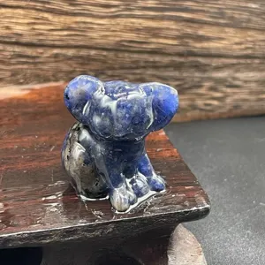 Escultura de talla de animal koala de piedra de cristal natural, artesanía de gemas de 3cm.
