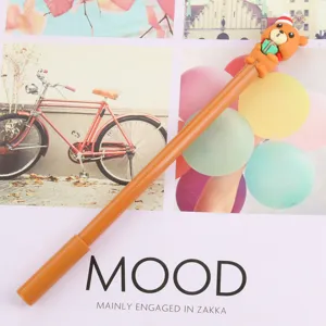 Cute Christmas cartoon bear neutral pen black signature pen for students school office supplies
