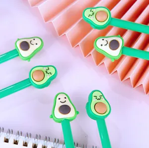 Cute avocado gel pen creative green student writing pen office stationery supply black ink