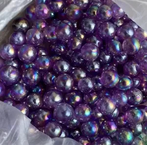 Aura kristallen bollen van kwarts geplateerde kleine ballen voor creatief handwerk.