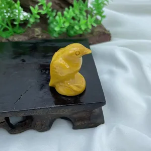 Naturstein Adler Kristall Skulptur, 3cm Edelstein Vogel Figur für Heimdekoration.