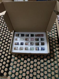 12PCS Natural Crystal Chip Bottles Mineral Specimen Set Wishing Bottles Healing Stone Decor