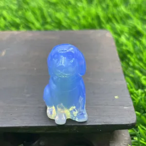 3cm edelstein welpe kristall figur tier skulptur handgeschnitzt deko geschenk.