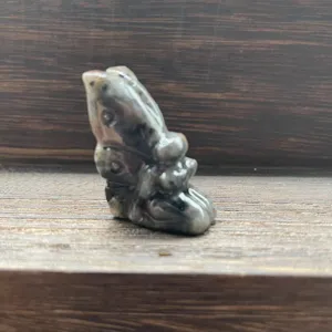 Natural gemstone crystal fairy figurine, exquisite hand-carved stone detail for home decor.