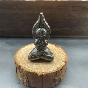 Handcrafted natural stone yoga woman figurine meditation statue for home decor 5cm