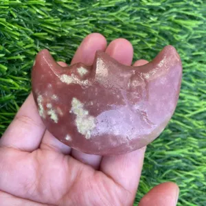 7cm cristallo naturale intagliato faccia di luna pietra preziosa guarigione meditazione