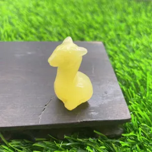 4cm kristal alpaca edelsteen beeldje, natuursteen schattige dieren snijwerk voor huisdecoratie.