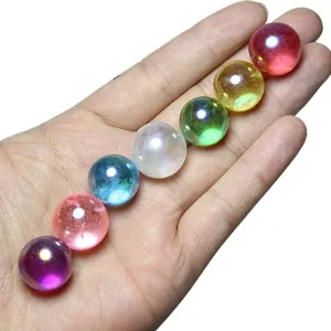 Natuurlijke Aura Kristallen Bollen Gegalvaniseerde Mini Kwartskralen Voor Huisdecoratie En Cadeau Meerdere Kleuren Beschikbaar