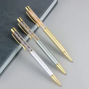 Crystal chip ballpoint pens set metal luxury writing pens elegant office stationery gifts