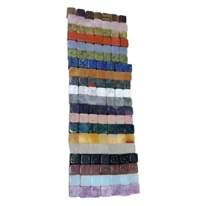 Naturstein Würfel Set Edelstein bunte Mineral Kristall Brettspiel Zubehör Dekoration