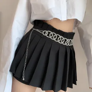 Cintura a Catena in Metallo con Strass Moda Donna Catena in Vita in Cristallo Lucente Lusso Cinturino Regolabile Gioielli da Abito
