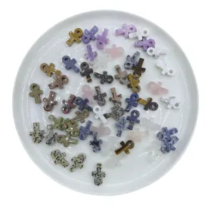 Cristal Natural Piedra Preciosa Cruz de Ankh Figurita Tallado Mini Símbolo Egipcio de la Vida Reiki Piedras Curativas de Energía Hogar Oficina Escritorio Decoración