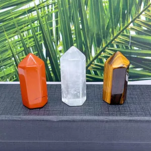 3.5cm natürliche Halbedelstein Mini Kristall Säulen, Kristall Turm Dekoration Set.