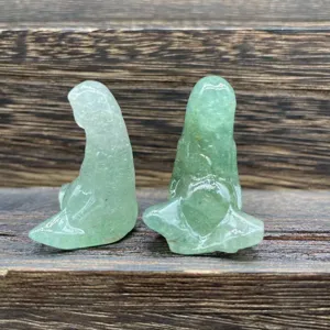 Statue en cristal de Mère Terre Gaïa en aventurine verte 1.5 pouce figurine déco.