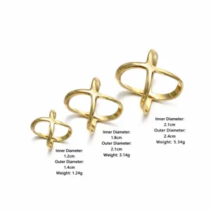 Detail view showing size measurements of gold metal X-shaped scarf buckle and shawl accessory.