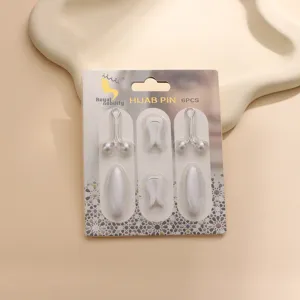 Hijab speldenset 6 stuks parel sjaal clips Moslim hoofddoek decoratieve clips accessoire