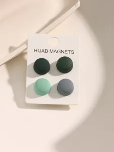 Kleurrijke ronde magnetische hijab spelden set, sterke magneet sjaal knoppen voor dagelijks.