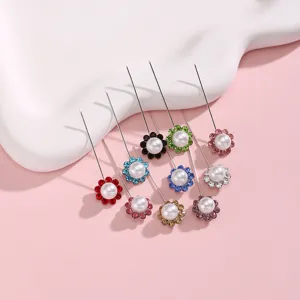 Parel strass sjaal speld lange hijab speld sjaalclip decoratieve broche voor vrouwen 4.7cm